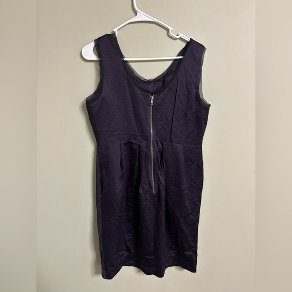 Simply Vera Wang Sleeveless Dark Purple Knee Length Sheath Shift Dress Size 12 - Picture 2 of 7